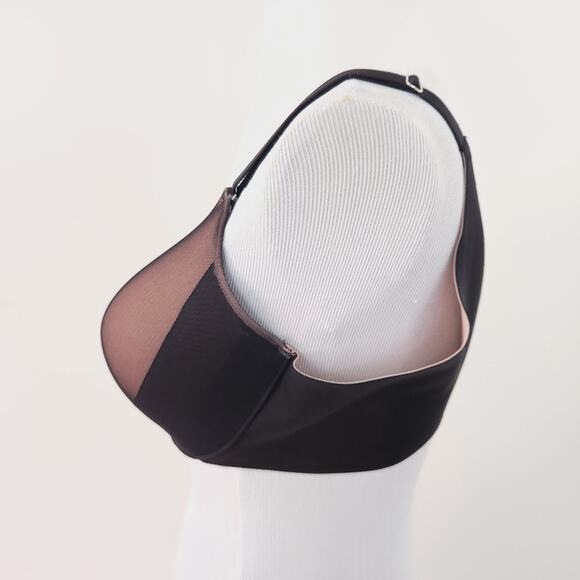 Soma Vanishing Back Layered Mesh Bra 38D Pink and Black, Underwire Bra - Picture 2 of 6